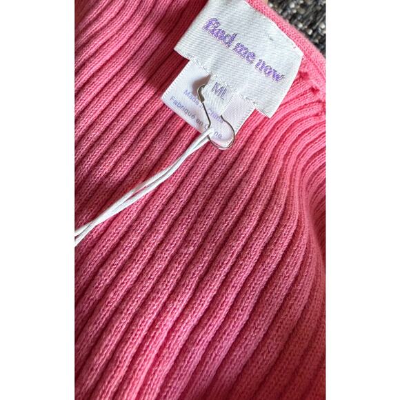 Find Me Now Charlie Ribbed Button Front Top Size M/L - Picture 6 of 6